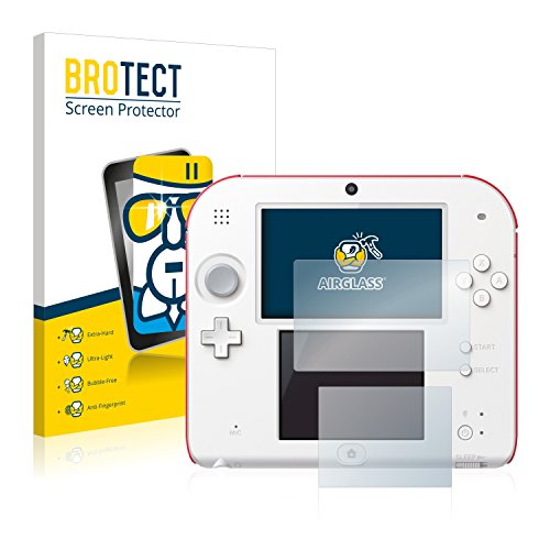 BROTECT Protector Pantalla Cristal Compatible con Nintendo 2DS Protector Pantalla Vidrio - Dureza Extrema, Anti-Huellas, AirGlass