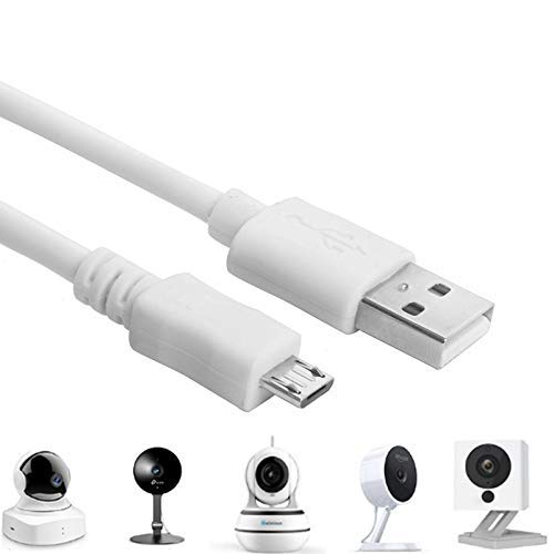 Cable USB para WyzeCam, WyzeCam Pan, YI, cámara, NestCam interior, Netvue, KasaCam interior, Furbo Dog, Blink,USB a Micro USB cable de carga para cámara de seguridad 4.5M