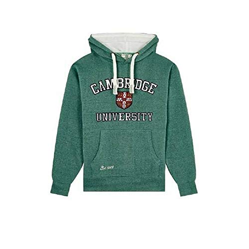 Cambridge University Mercancía de Ropa Marca con Licencia Oficial Bordado Recuerdo Regalos Unisex Hombres Mujer Sudaderas con Capucha Hoodies Sweatshirts (XS, Melange Verde)