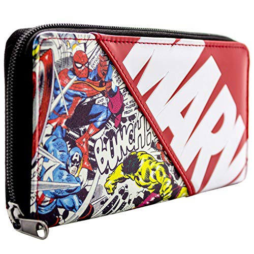 Cartera de Marvel Avengers Caracteres del Estilo cómico Rojo