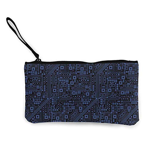 Cartera unisex, monedero, monedero de lona monedero con cremallera para teléfono celular efectivo tarjeta pasaporte tarjeta de circuitos monedero bolso portátil