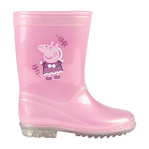 CERDÁ LIFE'S LITTLE MOMENTS 2300004636_T025-C70, Botas de Agua con Luz de Peppa Pig-Licencia Oficial Nickelodeon Studios, Rojo, 25 EU