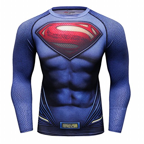 Cody Lundin Super héroe Camiseta Impresa para los Hombres Fitness Camiseta de Manga Larga de los Hombres