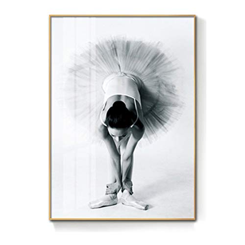 Cuadro en lienzo de bailarina de Ballet elegante nórdico, carteles artísticos de pared e impresiones para cuadros de pared de sala de estar, decoración del hogar