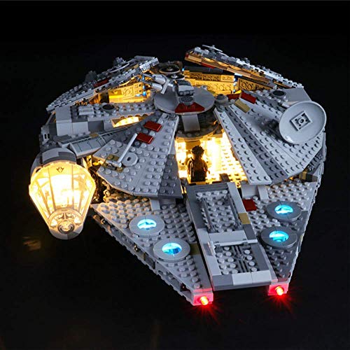 CYGG Kit de iluminación LED, para (Millennium Falcon) Bloques de construcción Modelo -SB Kit de luz LED Alimentado Compatible con Lego 75257 (NO Incluye Modelo)