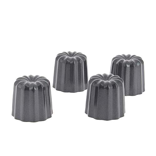 DE BUYER 4718.05 - Lote de 4 moldes Acanalados (diámetro: 5,5 cm)