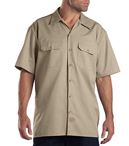 Dickies Short Sleeve Work Shirt Camiseta de Trabajo, Hombre, Beige (Khahi KH), X-Large (Tamaño del Fabricante:XLrge)