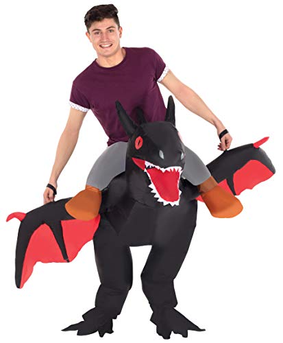 Disfraz de Halloween Morph Negro inflable Ride-On dragón para adultos