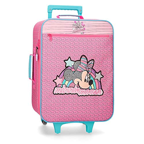 Disney Minnie Pink Vibes Maleta de cabina Rosa 35x50x16 cms Blanda Poliéster 25L 1,8Kgs 2 Ruedas Equipaje de Mano