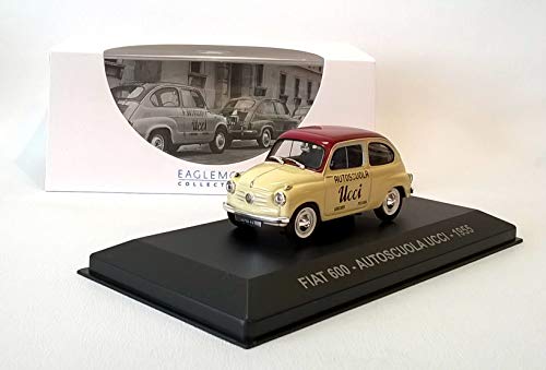 Editoria PE000 FIAT 600 AUTOSCUOLA UCCI 1955 1:43 MODELLINO Die Cast Model Compatible con