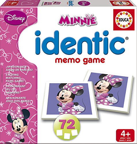 Educa Borrás Disney - Juego Identic con Motivo Minnie Mouse, Color Rosa 15881