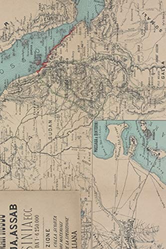 Egypt, Sudan, Eritrea, Ethiopia, Somalia, the Red Sea, and Saudi Arabia (1887 Map) 4x6" Field Journal / Field Notebook / Field Book / Memo Book / ... (50 pages/25 sheets) (Poetose Notebooks)