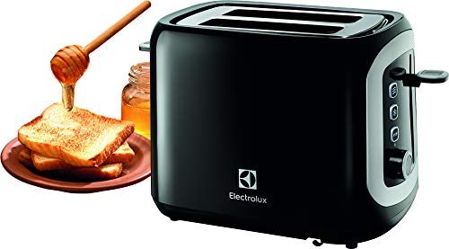 Electrolux EAT3300 Tostadora Love Your Day Collection, 940 W, Acero Inoxidable/plastico, 2 Ranuras, Negro