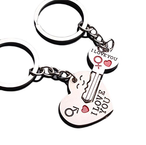 Emorias 1 Set Llavero de Aleación Flecha de Cupido Personalizados Regalo Pareja Adornos Coche Decoración para Coche Keyring Anillas Gancho Clip