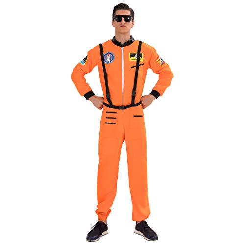 EraSpooky Disfraz de Astronauta para Hombre Traje de Astronauta Piloto Cosplay - Fiesta de Halloween Traje Divertido para Hombres Adultos