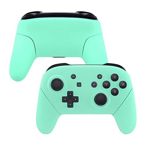 eXtremeRate Carcasa Agarre para Nintendo Switch Pro Funda Delantera Trasera Asa Shell de Tacto Suave Grip de reemplazo para Controlador Nintendo Switch Pro-No Incluye el Mando (Menta Verde)