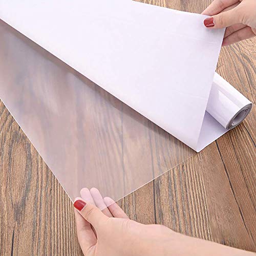 Fantasnight Papel Adhesivo para Muebles 45×500cm Vinilo Adhesivo PVC Transparente DecoracióN Cocina Vinilo Transparente Protector Muebles Forro Libros Autoadhesivo