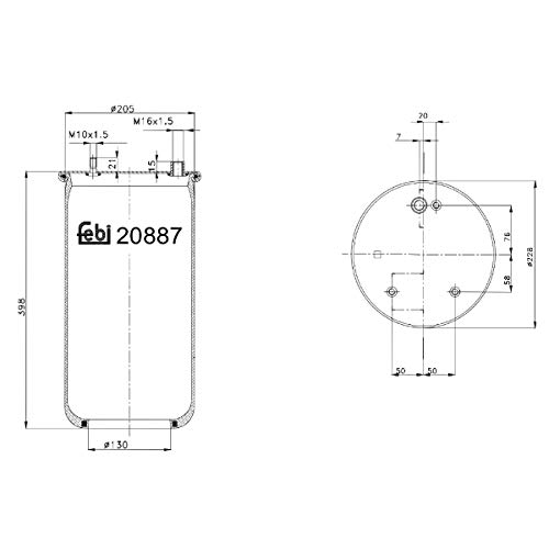 Febi-Bilstein 20887 Fuelle, suspensión neumática