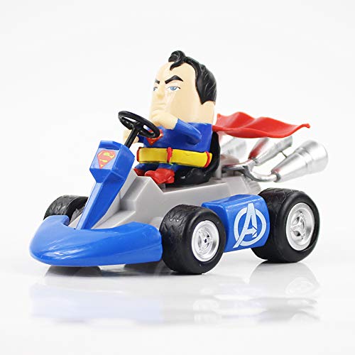 FENGHE Super Mario Peluches Super Mario Car Bros Mario Luigi Yoshi Peach Donkey Kong Ironman Hulk Thor Spiderman Superman Capitán America Kart Coches PVC Juguetes