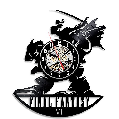 Final Fantasy VI - Reloj de vinilo para decoración de dormitorio