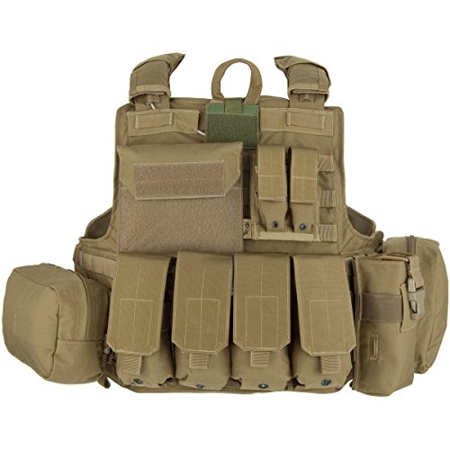 Flyye Force Recon Chaleco con bolsas sistema ver. Mar Khaki tamaño XL