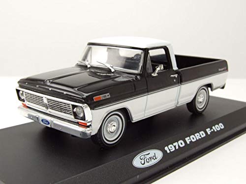 Ford 1:43 1970 F-100 - Cuervo Negro y Blanco Puro