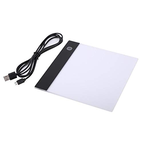 FTVOGUE Caja de Luz Brillo Ajustable Rastreo Led Tablero de La Caja de Luz A5 Dibujo de Arte Dibujo de Bloc de Notas con Función de Memoria Tabla + Cable USB