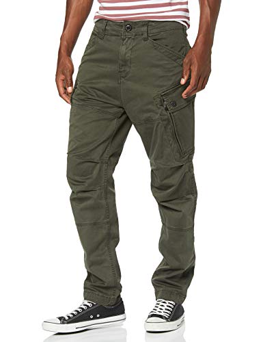 G-STAR RAW Roxic Tapered Cargo Pantalones, Verde (Asfalt 4893-995), 33W / 30L para Hombre