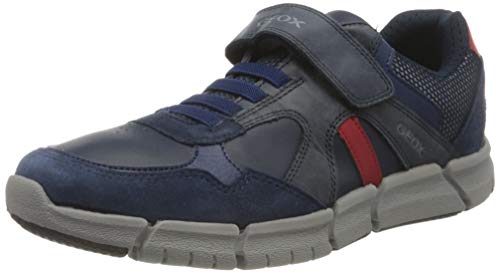 GEOX J FLEXYPER BOY C NAVY/RED Boys' Trainers Low-Top Trainers size 34(EU)