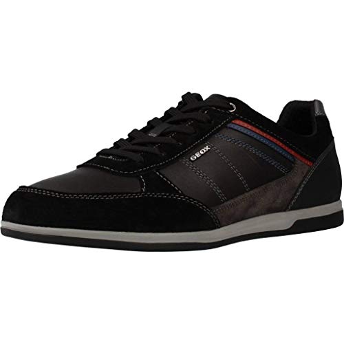 Geox U Renan B, Zapatillas para Hombre, Negro (Black/Mud C9355), 43 EU