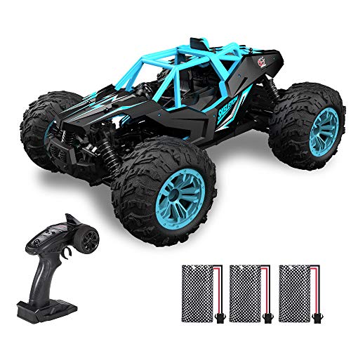 Goolsky RC Coche Teledirigido Crawler Juguete RC 2.4Ghz 36KM/H Alta Velocidad 1:14 Camiones Todoterreno RC Car Carcasa de Aleación Vehículo 4WD Carreras Escalada Coche RC Regalos para Niños Adultos