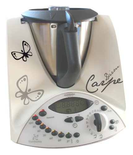 Grafix - Pegatinas de vinilo para Thermomix TM31 CarpeDiem, diseño de mariposas