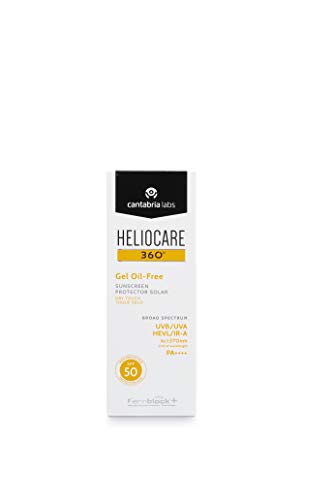 Heliocare 360º Gel Oil-Free SPF 50+ - Crema Solar Facial, Fotoprotector Avanzado, Ligero, Pieles Grasas, Tendencia Acneica, Acabado Mate y Tacto Seco, 50ml