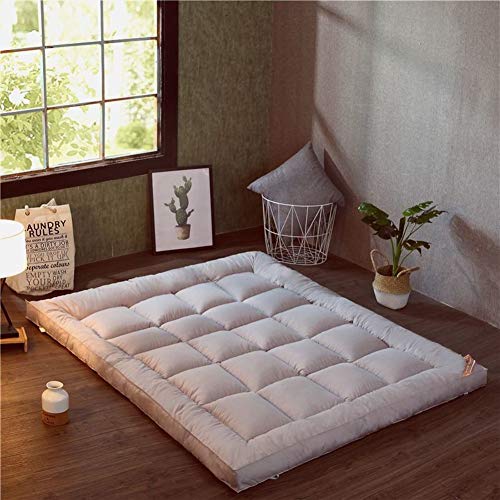 HM&DX Plegable Colchón Suelo Tatami, Grueso Acolchado Suave Antiescaras Colchón futon Dormir Mat para Dormitorio Alcoba -Gris 150x200cm(59x79inch)