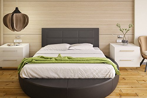 Hogar24-Cabecero Cama tapizado 155 x 55 x 3,0 cm, válido para Cama 135 y 150 cm. Color Negro