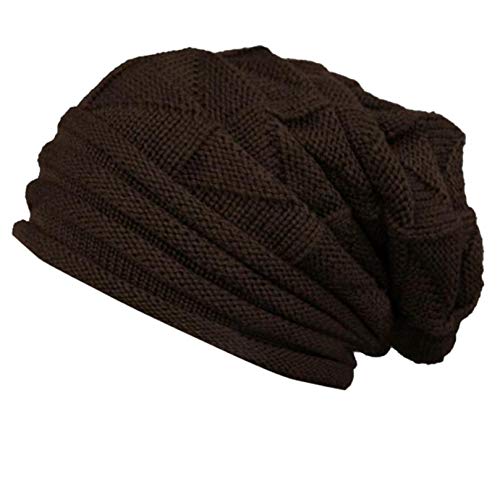 Huluob Gorro de Lana Tejido, Sombrero de Ganchillo de Invierno para Mujer, Gorro de Punto de Lana, Gorros Calientes