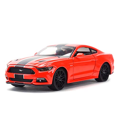 Hyzb Ford Mustang GT Car Modelo Die Cast Aleación Miniatura Coche de Juguete - Regalos de cumpleaños niños niñas niños pequeños, Escala 1:24 (Color : Red)