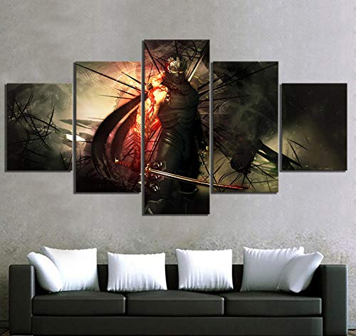 IDzf Videojuegos De 5 Piezas Ninja Gaiden Poster Pegatinas De Pared Ninja Pictures Lienzo Pinturas Arte De La Pared para La Decoración del Hogar S