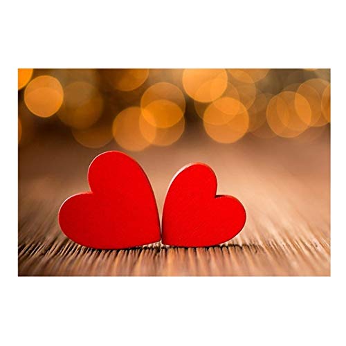 Jin Yi Global Imprimir en Lienzo Modern HD Valentine Hearts Picture Painting Sala de Estar Dormitorio Home Wall Art Decor 40x60cm (15.7"x23.6) Sin Marco