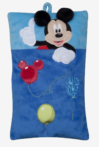 Joy Toy 14423 - Mickey y Minnie - Cojín con Bolsillo para Pijamas (22 x 35 cm)
