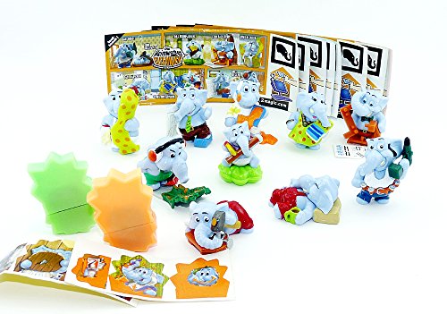 Kinder Überraschung Juego de 10 figuras de los elefantes de bricolaje con folleto y las dos memorias USB de la serie.