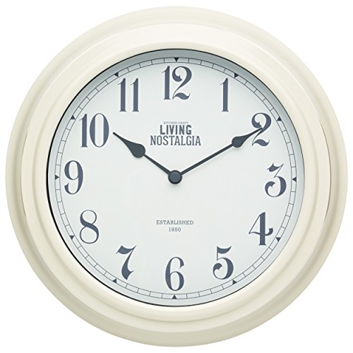 Kitchen Craft 25,5 cm Living Nostalgia Reloj de Pared para Interiores, Beige