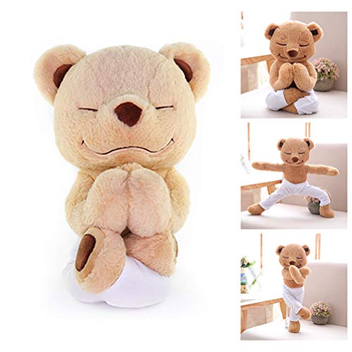 KKPLZZ Muñeca de Oso de Yoga Suave Creativa, Juguetes de Peluche, muñeca de Oso de Yoga Suave Creativa, Juguetes de Peluche, muñeca de Oso de Dibujos Animados, Regalo para niñas y niños