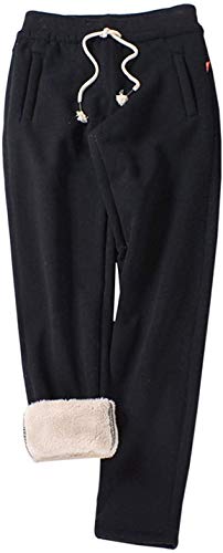 KTYXGKL Pantalones de vía de Invierno de Las Mujeres Pantalones de chándal Forrados Pantalones Joggers Atléticos Ropa Interior térmica (Color : 03, Size : X-Small)