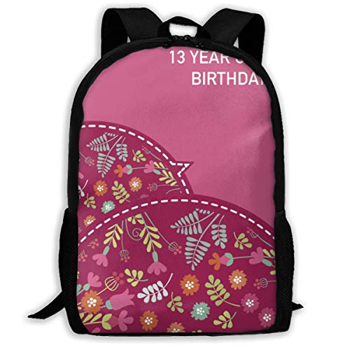 Lawenp 2004 Edición Limitada 13 años Cumpleaños Estilo Deportivo Mochila Unisex para Adultos Feliz cumpleaños 13, Ideas para Fiesta de cumpleaños de Adolescente