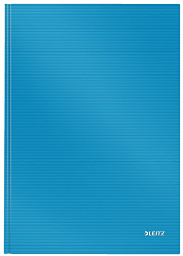 Leitz Cuaderno A4 de tapa rígida, 80 hojas, De rayas, Sólido, Azul claro, 46650030