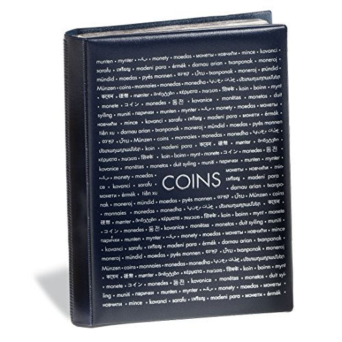 Leuchtturm 335392 Álbum de bolsillo para monedas con 8 hojas, cada una para 12 monedas, azul