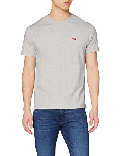 Levi's The Original tee Camiseta, Grey (Cotton + Patch Medium Grey Heather Emb 0015), Hombre