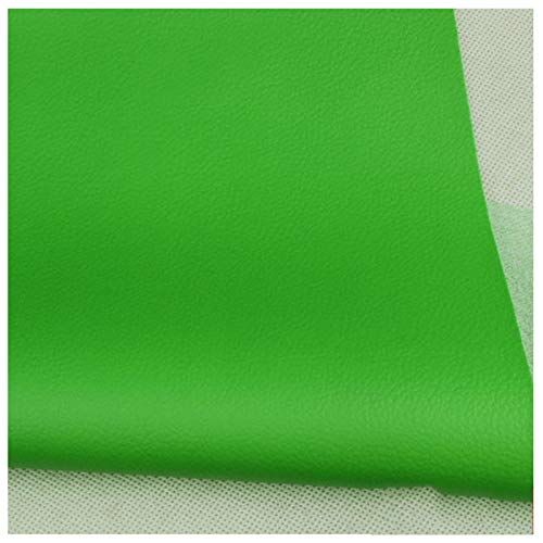 LILAMP Tela de Imitación de Cuero Tapicería de Cuero Material Texturizado Material Resistente Ignífugo, Forro del Automóvil - Verde 1 Metro 100 Cm X 138 Cm(Size:1.38x1m)