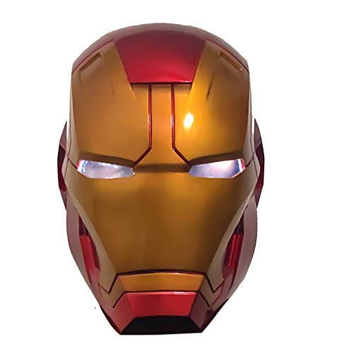 LIUQI Casco de hombre de hierro, réplica de máscara de hombre de hierro LED electrónica fresca, accesorio de disfraz para niños, regalo de accesorios de luz de Revenger